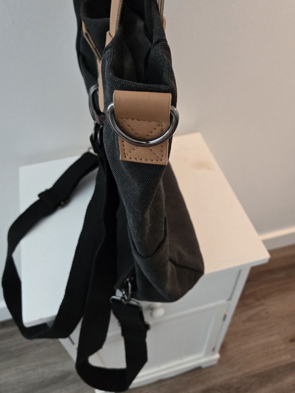 Black Canvas Backpack - Picture 4 of 5